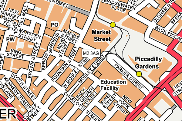 M2 3AG map - OS OpenMap – Local (Ordnance Survey)
