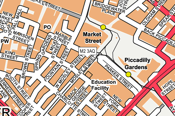 M2 3AQ map - OS OpenMap – Local (Ordnance Survey)