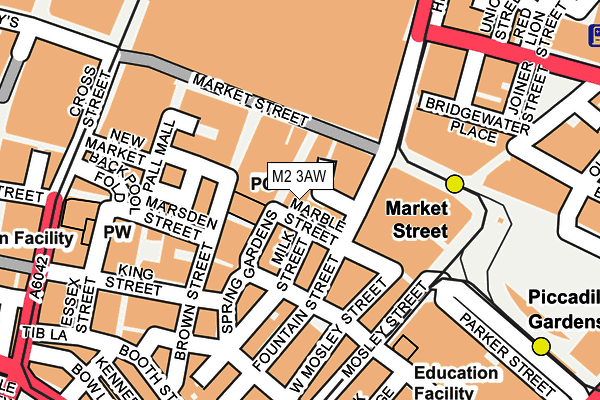 M2 3AW map - OS OpenMap – Local (Ordnance Survey)