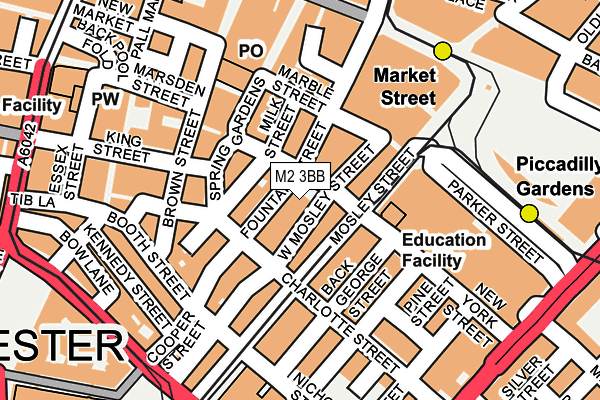 M2 3BB map - OS OpenMap – Local (Ordnance Survey)