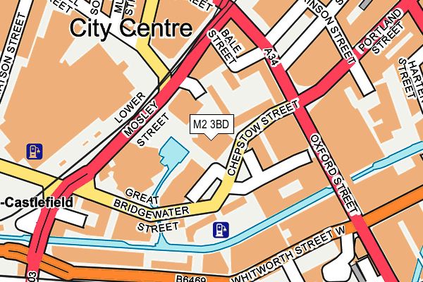 M2 3BD map - OS OpenMap – Local (Ordnance Survey)