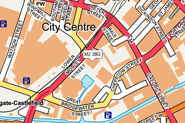 M2 3BG map - OS OpenMap – Local (Ordnance Survey)