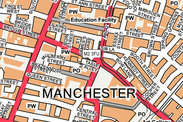 M2 3FU map - OS OpenMap – Local (Ordnance Survey)