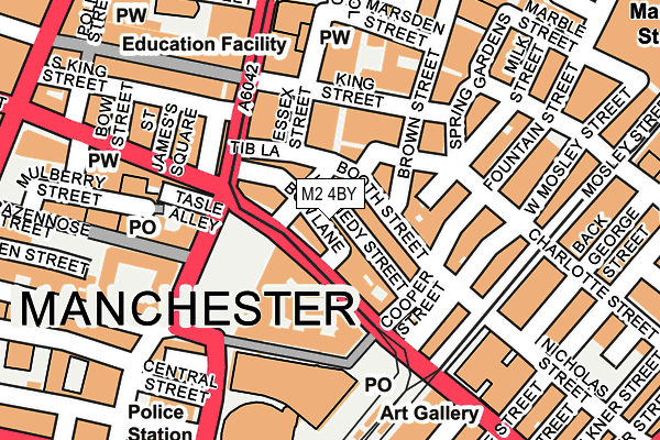 M2 4BY map - OS OpenMap – Local (Ordnance Survey)