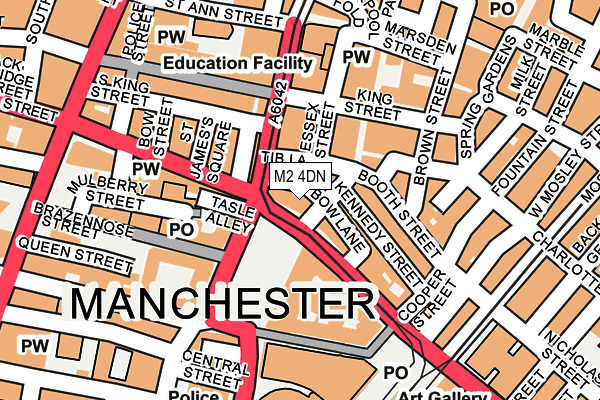 M2 4DN map - OS OpenMap – Local (Ordnance Survey)