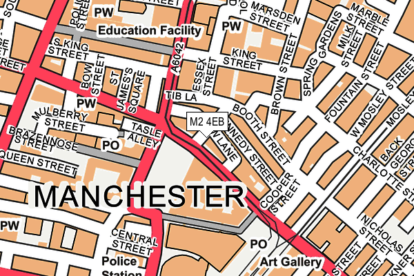 M2 4EB map - OS OpenMap – Local (Ordnance Survey)