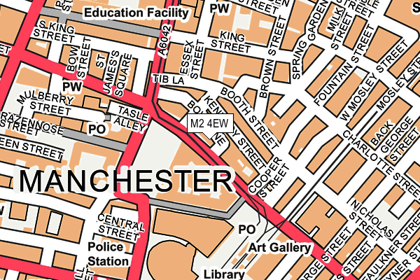 M2 4EW map - OS OpenMap – Local (Ordnance Survey)