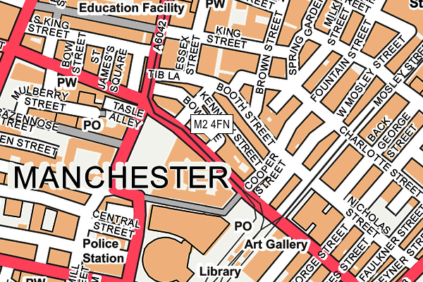 M2 4FN map - OS OpenMap – Local (Ordnance Survey)