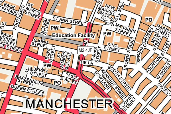 M2 4JF map - OS OpenMap – Local (Ordnance Survey)