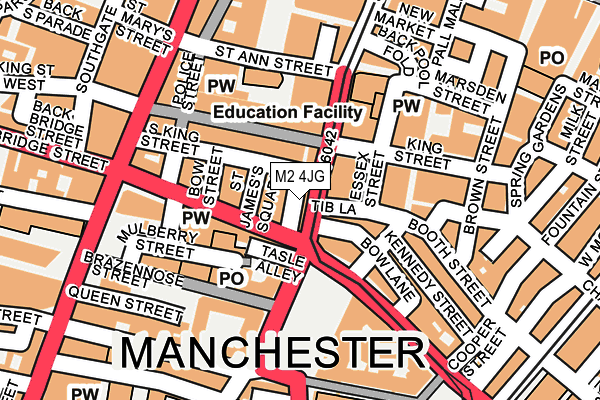 M2 4JG map - OS OpenMap – Local (Ordnance Survey)