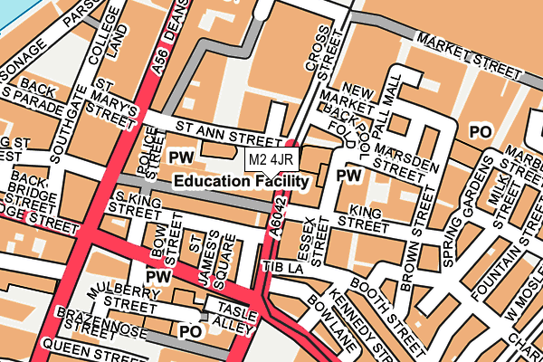 M2 4JR map - OS OpenMap – Local (Ordnance Survey)