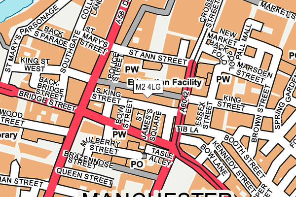 M2 4LG map - OS OpenMap – Local (Ordnance Survey)