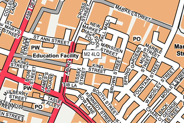 M2 4LQ map - OS OpenMap – Local (Ordnance Survey)