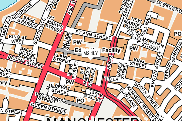 M2 4LY map - OS OpenMap – Local (Ordnance Survey)