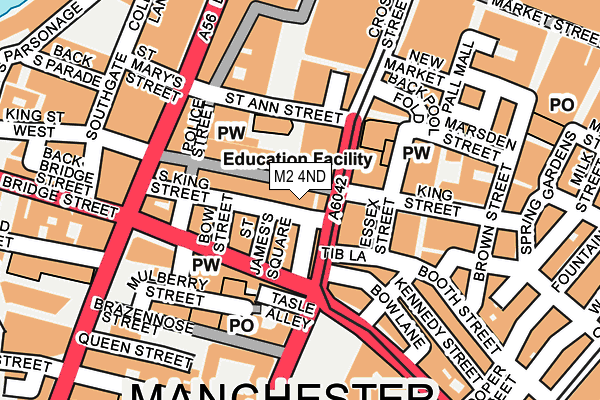 M2 4ND map - OS OpenMap – Local (Ordnance Survey)