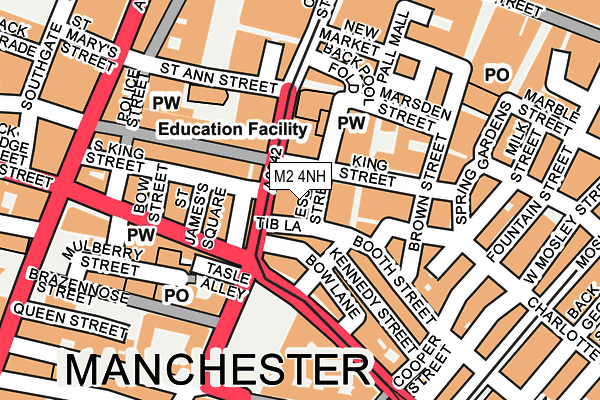 M2 4NH map - OS OpenMap – Local (Ordnance Survey)