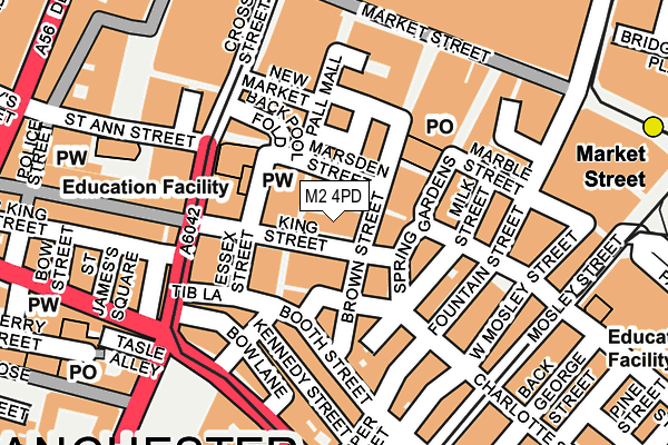 M2 4PD map - OS OpenMap – Local (Ordnance Survey)