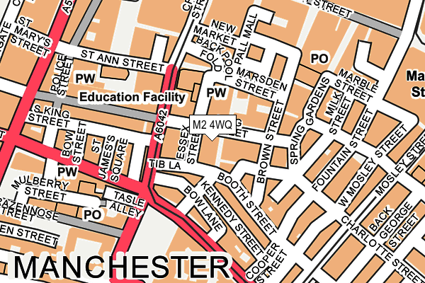 M2 4WQ map - OS OpenMap – Local (Ordnance Survey)