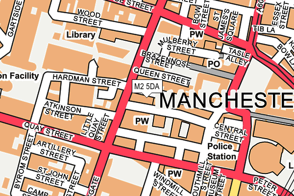 M2 5DA map - OS OpenMap – Local (Ordnance Survey)