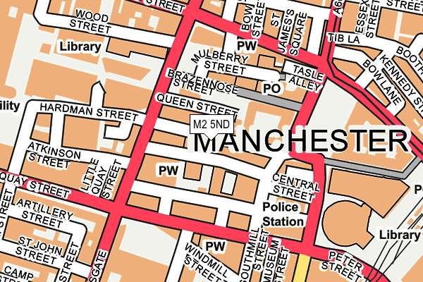 M2 5ND map - OS OpenMap – Local (Ordnance Survey)