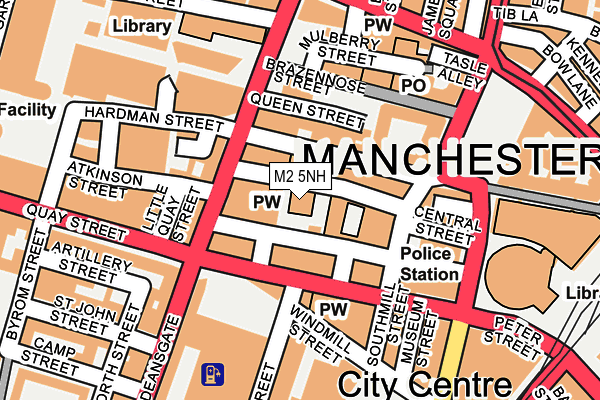 M2 5NH map - OS OpenMap – Local (Ordnance Survey)