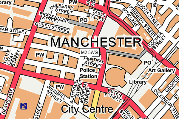 M2 5WG map - OS OpenMap – Local (Ordnance Survey)
