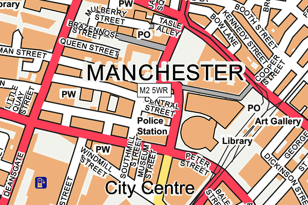 M2 5WR map - OS OpenMap – Local (Ordnance Survey)