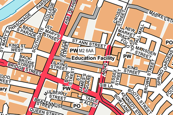 M2 6AA map - OS OpenMap – Local (Ordnance Survey)