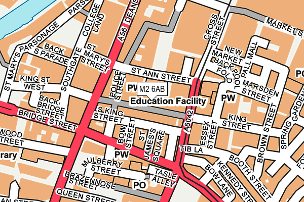 M2 6AB map - OS OpenMap – Local (Ordnance Survey)