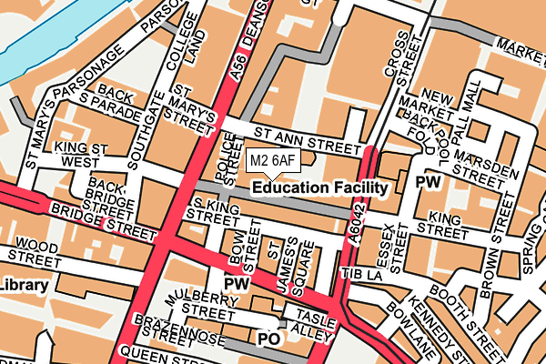 M2 6AF map - OS OpenMap – Local (Ordnance Survey)