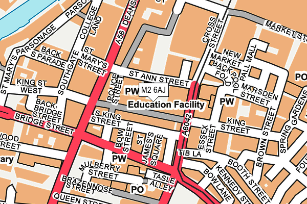 M2 6AJ map - OS OpenMap – Local (Ordnance Survey)