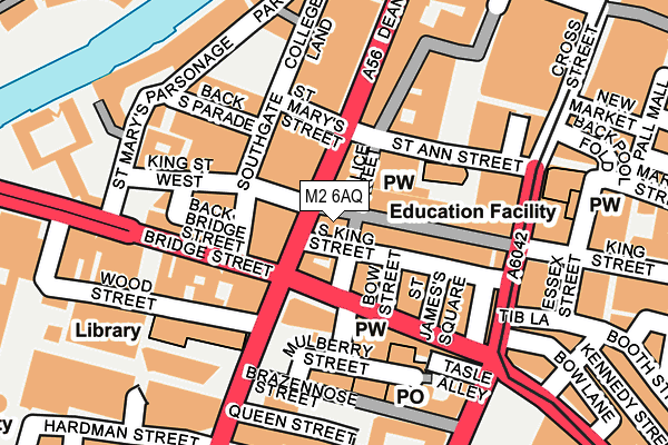 M2 6AQ map - OS OpenMap – Local (Ordnance Survey)
