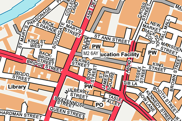 M2 6AY map - OS OpenMap – Local (Ordnance Survey)