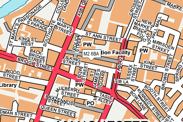 M2 6BA map - OS OpenMap – Local (Ordnance Survey)