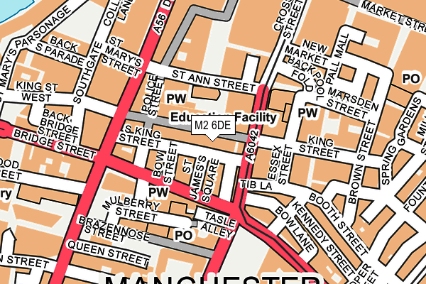 M2 6DE map - OS OpenMap – Local (Ordnance Survey)
