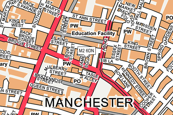 M2 6DN map - OS OpenMap – Local (Ordnance Survey)