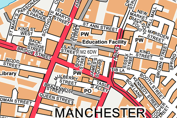 M2 6DW map - OS OpenMap – Local (Ordnance Survey)