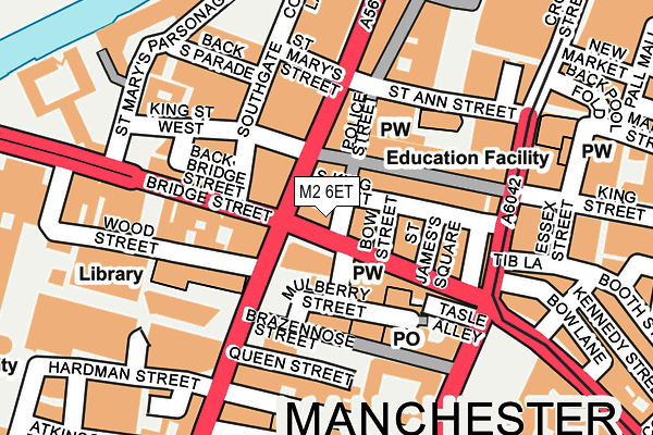 M2 6ET map - OS OpenMap – Local (Ordnance Survey)