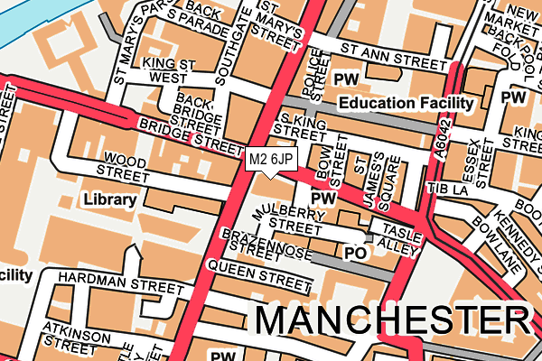 M2 6JP map - OS OpenMap – Local (Ordnance Survey)