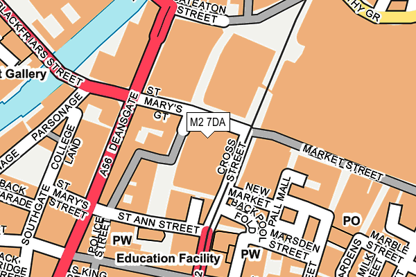 M2 7DA map - OS OpenMap – Local (Ordnance Survey)