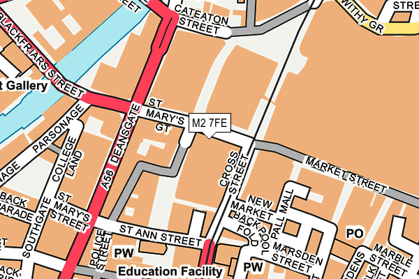 M2 7FE map - OS OpenMap – Local (Ordnance Survey)