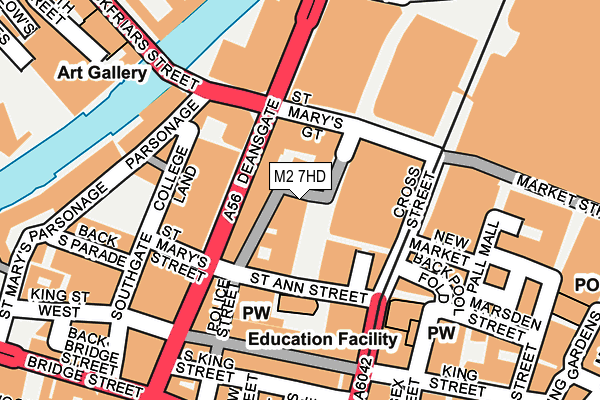 M2 7HD map - OS OpenMap – Local (Ordnance Survey)