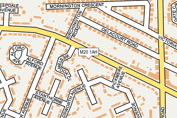 M20 1AH map - OS OpenMap – Local (Ordnance Survey)