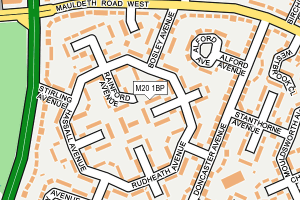 M20 1BP map - OS OpenMap – Local (Ordnance Survey)