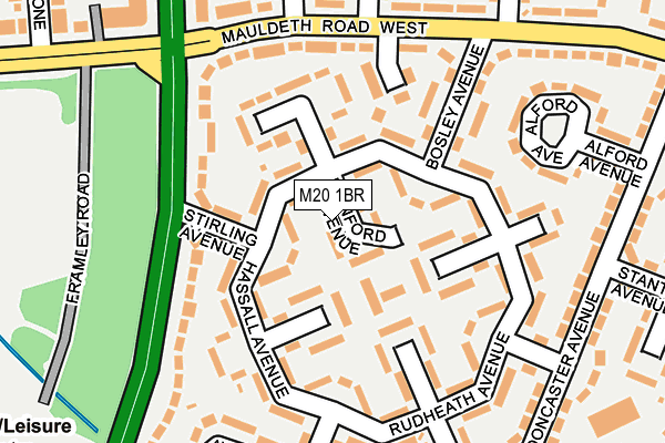 M20 1BR map - OS OpenMap – Local (Ordnance Survey)