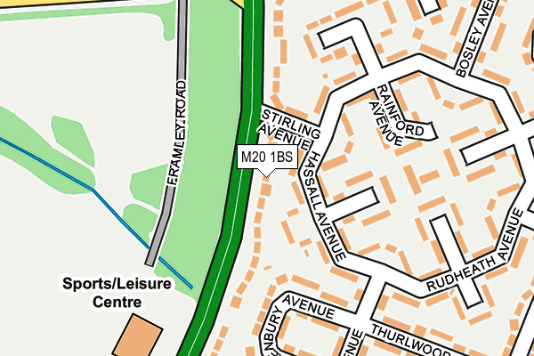 M20 1BS map - OS OpenMap – Local (Ordnance Survey)