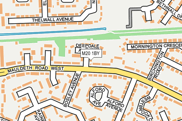 M20 1BY map - OS OpenMap – Local (Ordnance Survey)