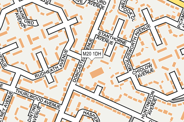 M20 1DH map - OS OpenMap – Local (Ordnance Survey)