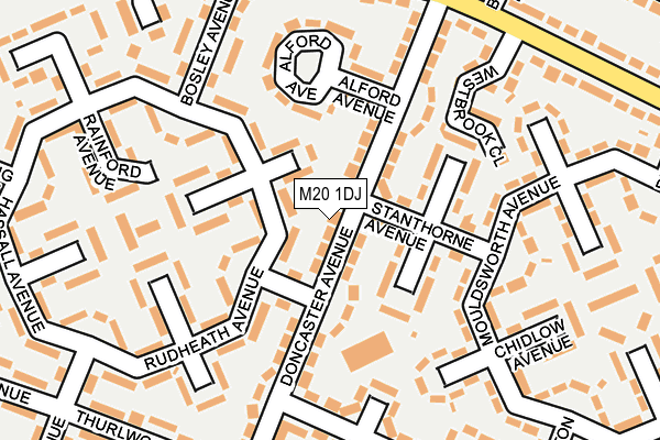 M20 1DJ map - OS OpenMap – Local (Ordnance Survey)
