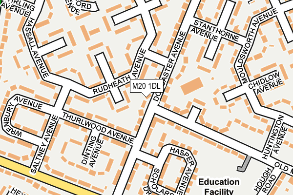 M20 1DL map - OS OpenMap – Local (Ordnance Survey)